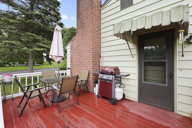 201 Orchard Ave, Newington, CT 06111 - wooden terrace with outdoor dining space and area for grilling