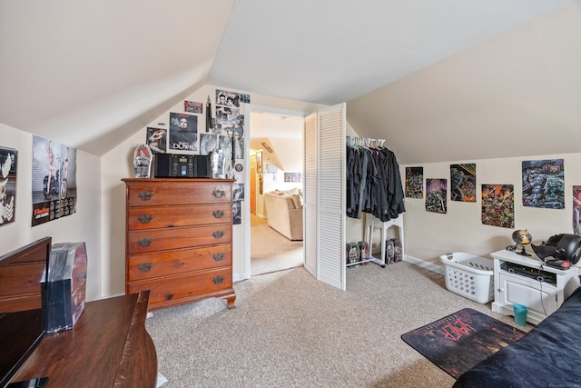 19 Terhune Ave, Branford, CT 06405 - carpeted bedroom with lofted ceiling, baseboards, and connected bathroom