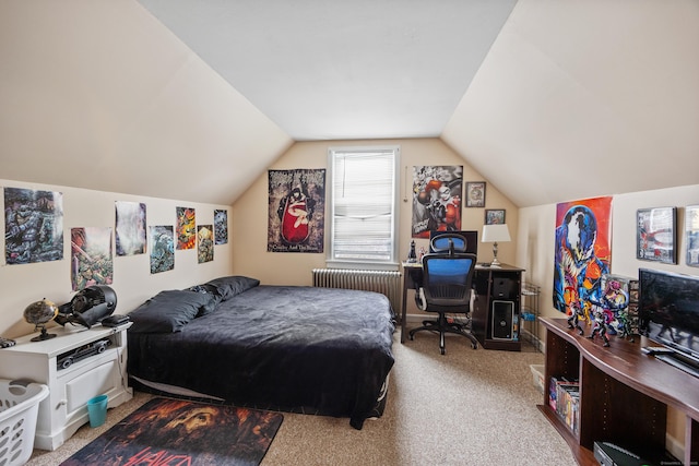 19 Terhune Ave, Branford, CT 06405 - carpeted bedroom with vaulted ceiling and radiator heating unit