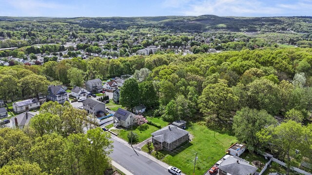 298 Wall St, Waterbury, CT 06704 - aerial perspective of suburban area with a forest