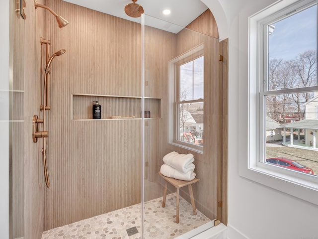 13 Dunbar Rd, Milford, CT 06460 - bathroom with a healthy amount of sunlight and a stall shower