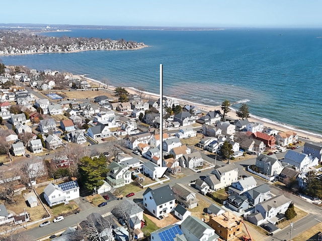 13 Dunbar Rd, Milford, CT 06460 - drone / aerial view with a beach view, a water view, and a residential view