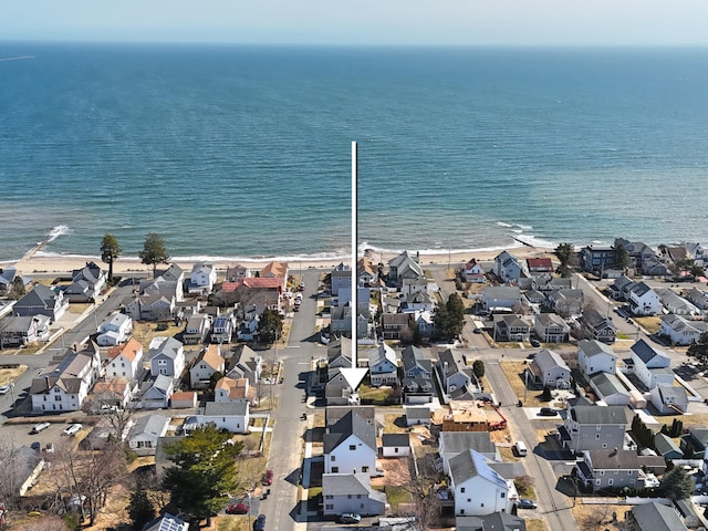 13 Dunbar Rd, Milford, CT 06460 - bird's eye view featuring a beach view, a water view, and a residential view