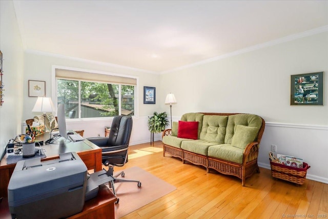28D Harbour Vlg, Branford, CT 06405 - office featuring ornamental molding and light wood finished floors
