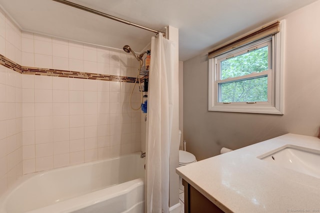 140 College Ave, Torrington, CT 06790 - full bath featuring vanity, shower / bathtub combination with curtain, and toilet