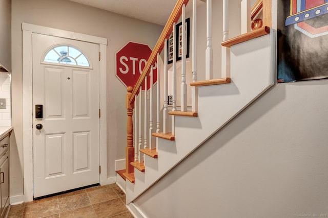 140 College Ave, Torrington, CT 06790 - entryway with stairs and baseboards