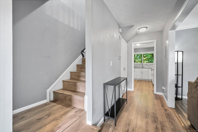 333 Vincellette St Unit 25, Bridgeport, CT 06606 - stairway with wood finished floors and baseboards