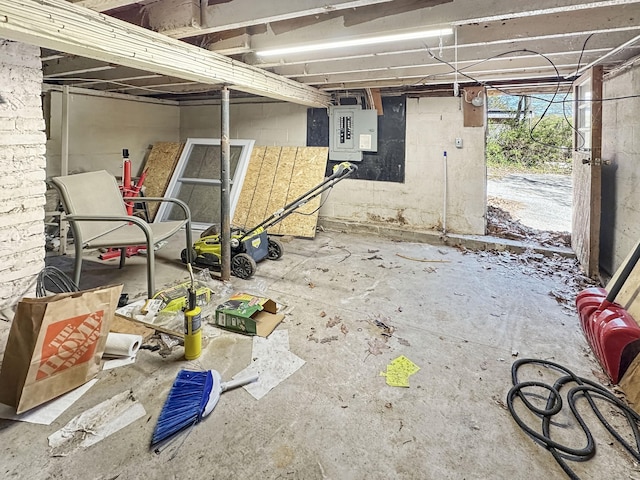 interior space featuring electric panel