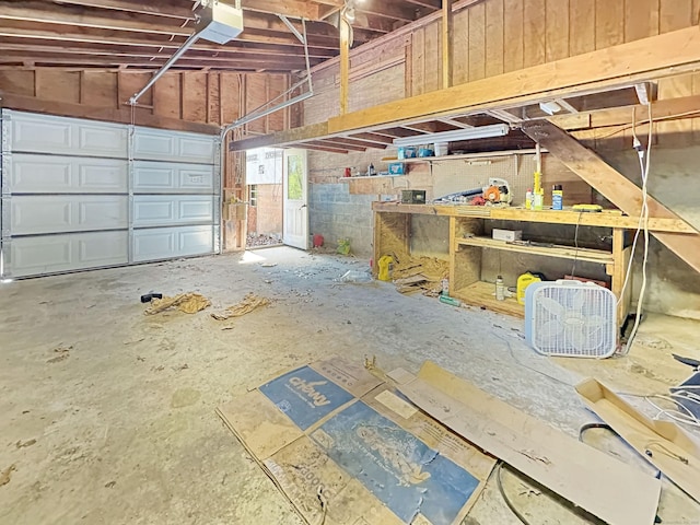 garage featuring a garage door opener