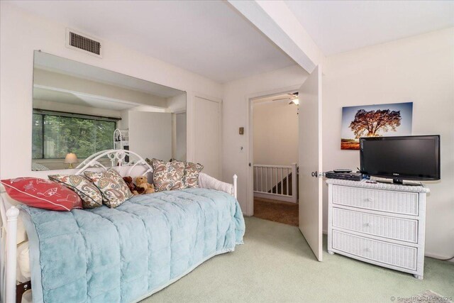 bedroom with carpet