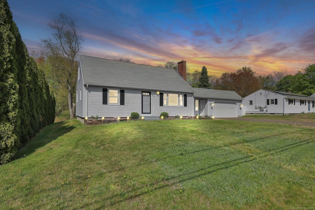 327 Abbe Rd, Enfield, CT 06082 - single story home with an attached garage, a yard, and a chimney