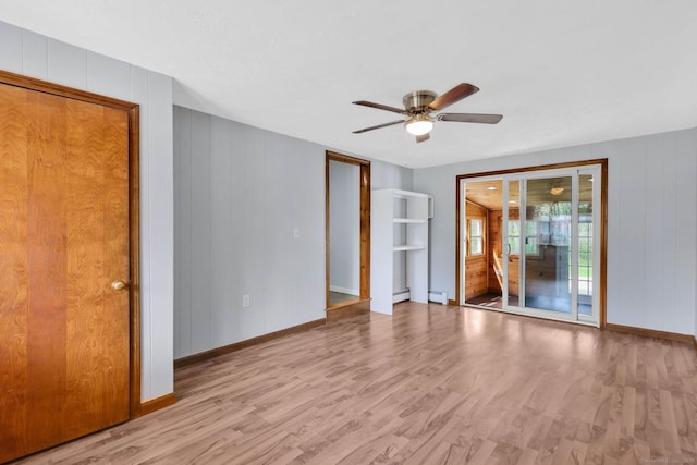 327 Abbe Rd, Enfield, CT 06082 - empty room featuring baseboards, a ceiling fan, and wood finished floors