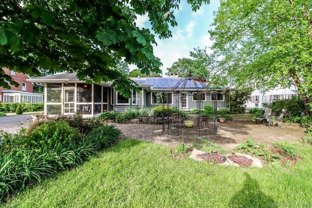 110 Deer Hill Ave, Danbury, CT 06810 - back of house featuring a sunroom and a yard