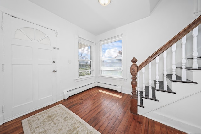 224 1st Ave, West Haven, CT 06516 - entrance foyer with hardwood / wood-style flooring and stairway