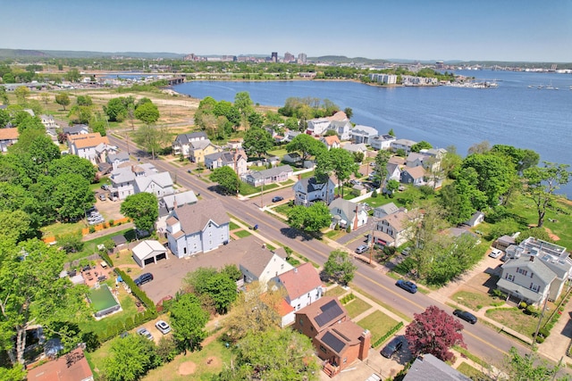 224 1st Ave, West Haven, CT 06516 - aerial view of property's location featuring a nearby body of water, nearby suburban area, and a notable bridge