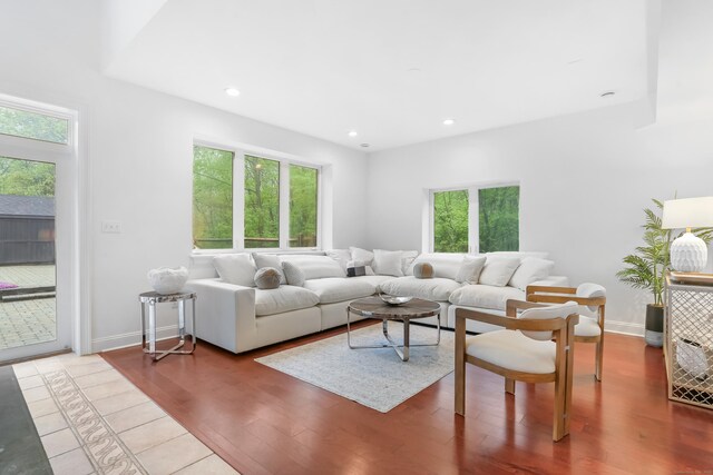 28 Drewbarrie Ln, Easton, CT 06612 - living room with a wealth of natural light, recessed lighting, and wood finished floors