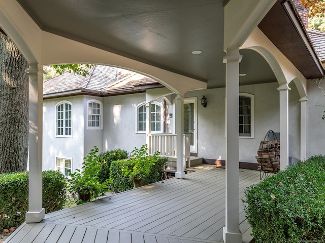 view of wooden deck