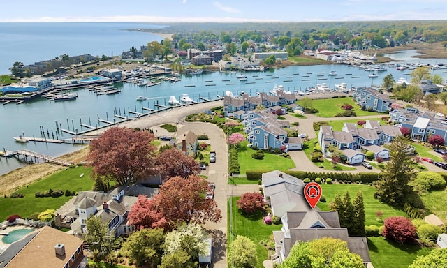 27 Dock Rd, Milford, CT 06460 - drone / aerial view with a water view