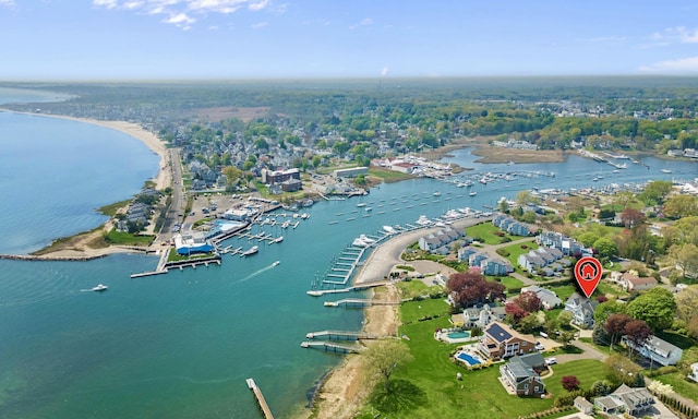 27 Dock Rd, Milford, CT 06460 - bird's eye view featuring a water view