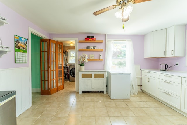 23 Strosberg Rd, Waterford, CT 06385 - laundry area with laundry area, a ceiling fan, washer / dryer, and a wealth of natural light