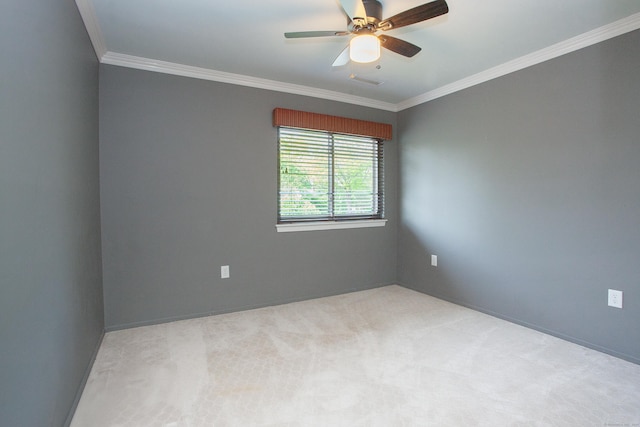 22 Maple Ln Unit 22, Avon, CT 06001 - carpeted spare room featuring ornamental molding, ceiling fan, and baseboards