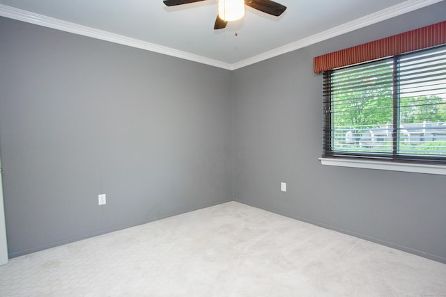 22 Maple Ln Unit 22, Avon, CT 06001 - empty room with ceiling fan, crown molding, carpet floors, and baseboards