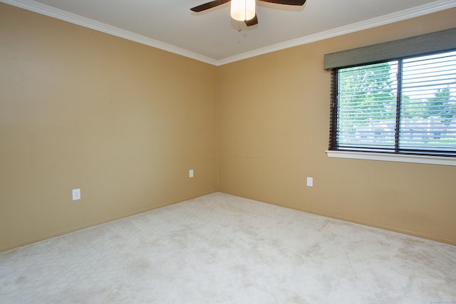 22 Maple Ln Unit 22, Avon, CT 06001 - spare room featuring ceiling fan, crown molding, carpet flooring, and baseboards
