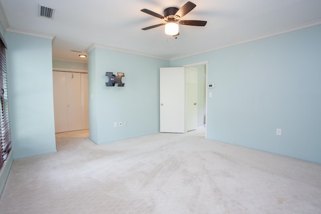 22 Maple Ln Unit 22, Avon, CT 06001 - unfurnished bedroom featuring ornamental molding, carpet, and a ceiling fan
