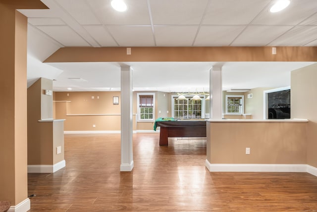 85 Chippenwood Ln, Bristol, CT 06010 - interior space with pool table, baseboards, recessed lighting, and wood finished floors