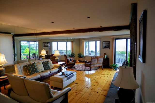 919 Pequot Ave, New London, CT 06320 - living area featuring light wood finished floors, healthy amount of natural light, and recessed lighting