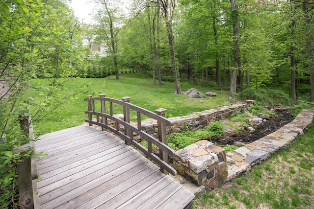 88 Green Ln, Ridgefield, CT 06877 - deck with a yard