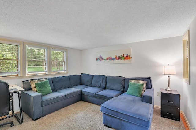 404 Brimfield Rd, Wethersfield, CT 06109 - carpeted living area with a textured ceiling