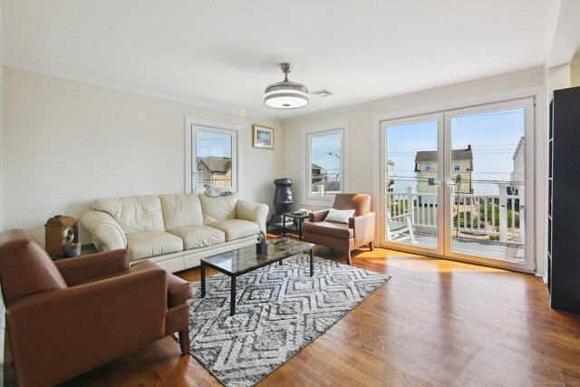living room featuring wood finished floors