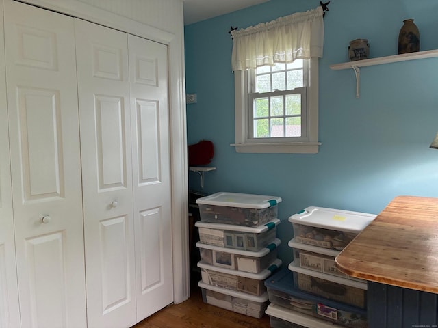 interior space featuring wood finished floors