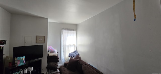 living room featuring baseboard heating