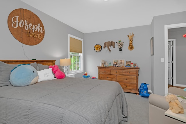 bedroom with carpet floors