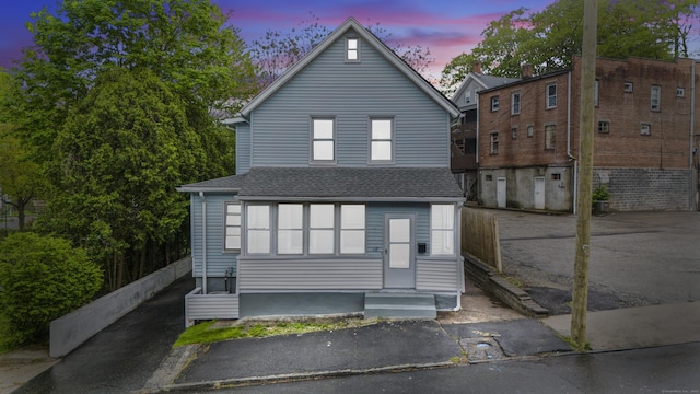 18 Brook St, Shelton, CT 06484 - view of front of property with entry steps and a shingled roof