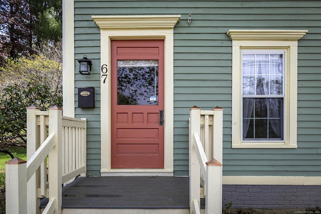 view of exterior entry