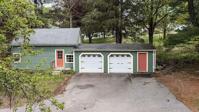 garage with driveway