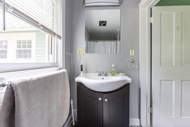 bathroom with vanity