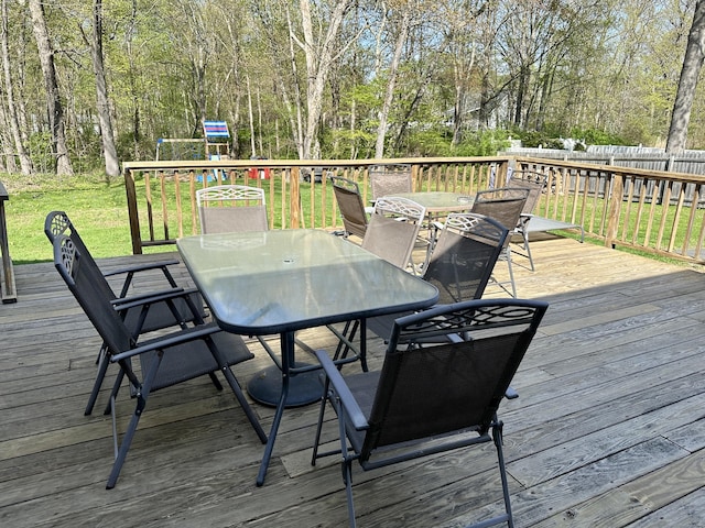 76 Chidsey Dr, North Branford, CT 06471 - wooden terrace with a yard and outdoor dining space