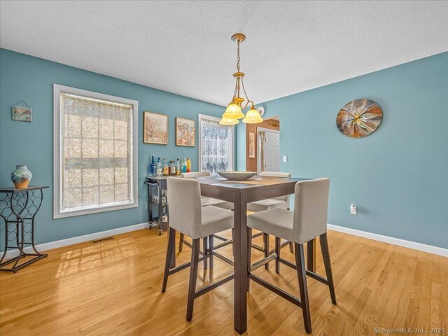 149 Tromley Rd, East Windsor, CT 06088 - dining room with wood finished floors, baseboards, and a textured ceiling