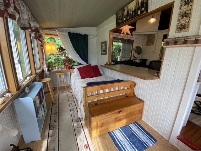 interior space with wood finished floors