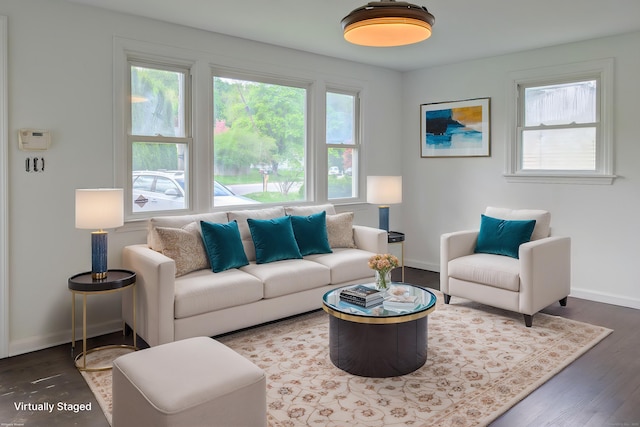 74 Midway Dr, Bethel, CT 06801 - living room with baseboards and wood finished floors