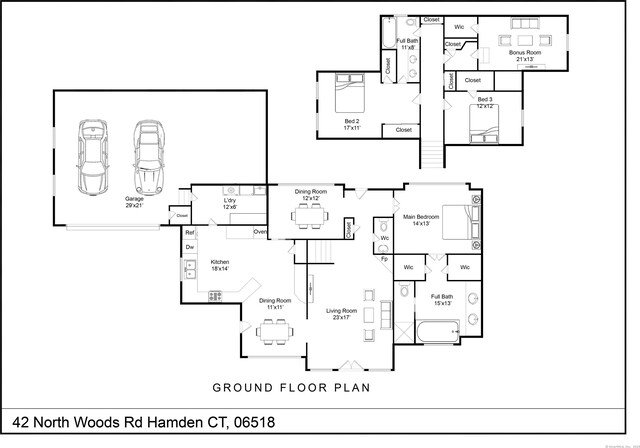 42 N Woods Rd, Hamden, CT 06518 - property floor plan