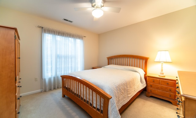 42 N Woods Rd, Hamden, CT 06518 - bedroom with light colored carpet, baseboards, and a ceiling fan