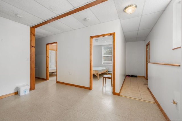 24 Fort Shantok Rd, Montville, CT 06382 - empty room featuring baseboards and a drop ceiling