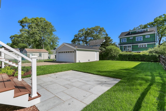 137 Millard St, Fairfield, CT 06824 - view of yard featuring an outbuilding and a patio