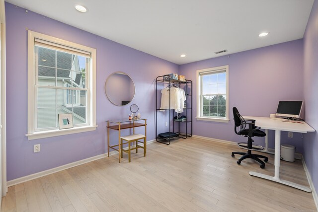 9 Baldwin Dr, Farmington, CT 06032 - home office featuring wood finished floors, healthy amount of natural light, baseboards, and recessed lighting