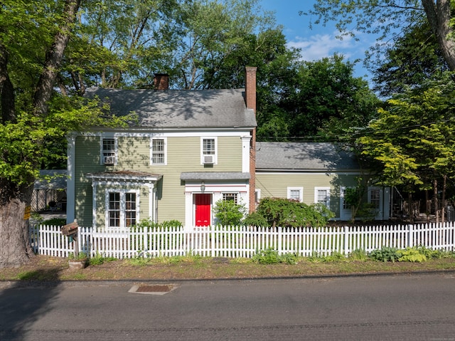 45 Roseland Park Rd, Woodstock, CT 06281 - view of front of home featuring a chimney and a fenced front yard